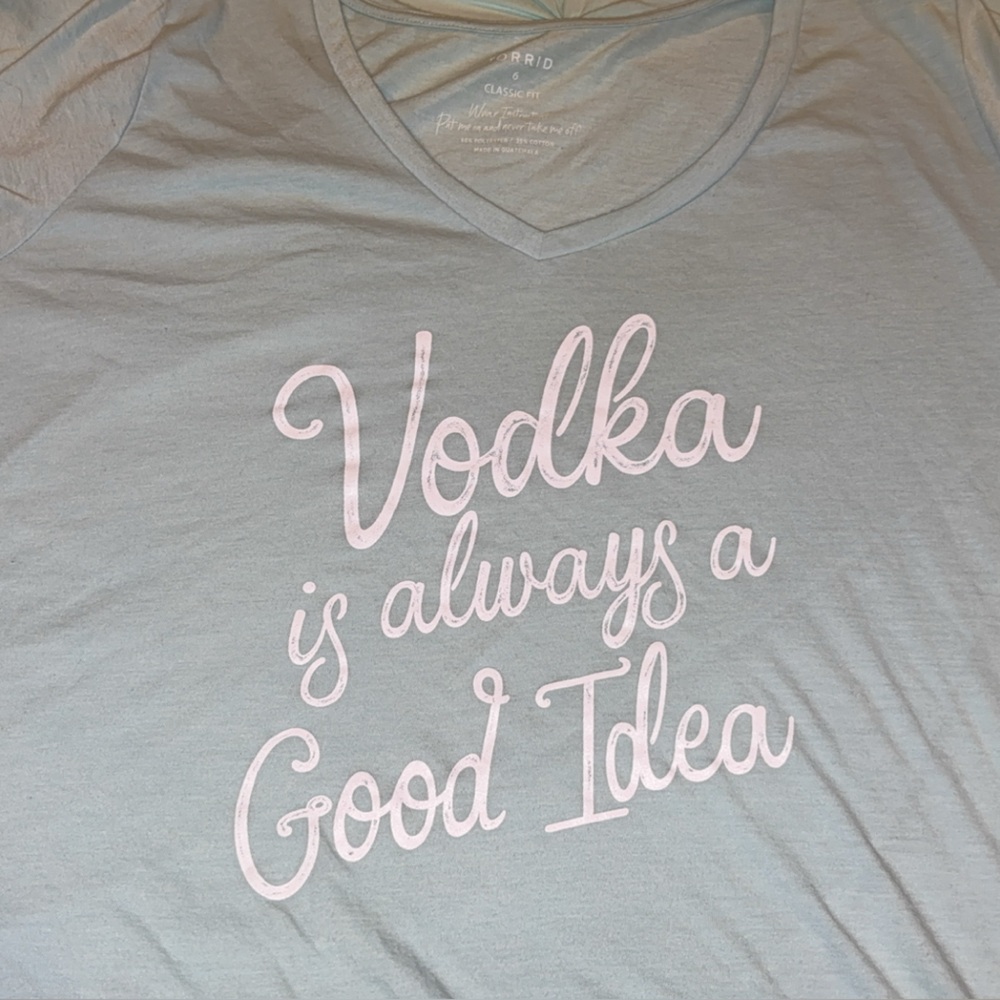 Torrid Mint Green T-Shirt with White Text